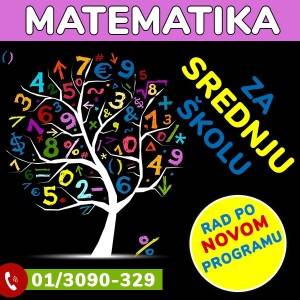 Instrukcije iz MATEMATIKE za sve srednje škole