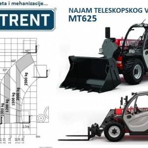 Najam (iznajmljivanje) teleskopskog viličara / utovarivača
