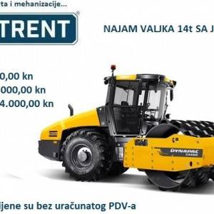 Najam (iznajmljivanje) zemljanog valjka 14t