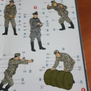 Maketa figurice German soldiers with fuel drums 1/35 1:35
