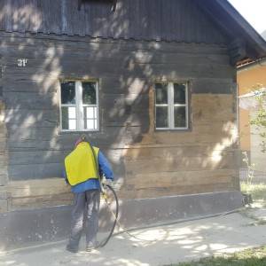Pjeskarenje drvenih kuca