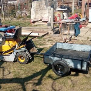 traktor kosilica AL-KO, aluminijska cijela plus prikolica