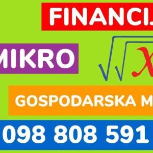 Instrukcije iz financija, mikroekonomije, osnova ekonomije, statistike