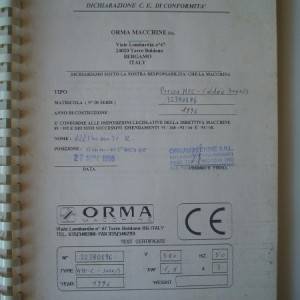 Orma Macchine NPC 3000 -stolarska grijana cilindrična preša