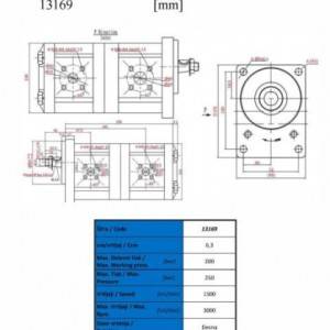 HIDRAULIČNA PUMPA TRAKTOR - 22A16X158/6.3X161 + 22C16X158/6.3X161