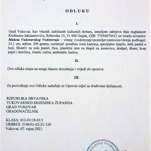 VUKOVARSKI VODOTORANJ - SIMBOL HRVATSKOG ZAJEDNIŠTVA, HEROJSTVA I POBJEDE (MAKETA) - Prodajem