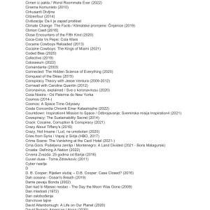 Kolekcija dokumentarnih filmova i serija