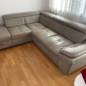PRILIKA Kožna kutna garnitura, prava koža, dim 260x220