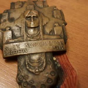 Medalja sokolski slet Prag Čehoslovačka 1912.