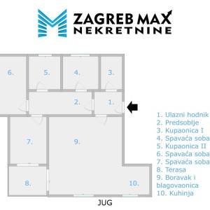Bez Agencije četverosobni stan 100 kvadrata namješten gornji bukovac