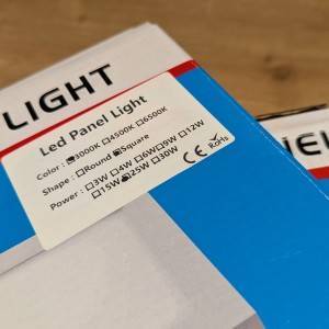 Nadgradni kvadratni LED paneli 25W 3000K (novo) - 3 komada