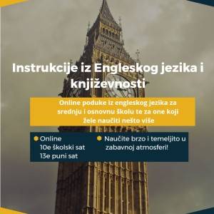 Instrukcije iz engleskog jezika I književnosti