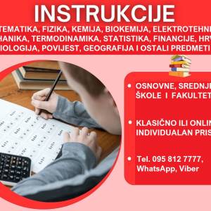 MATEMATIKA, FIZIKA, KEMIJA, BIOKEMIJA, STATISTIKA, OSN. ELEKTROTEHNIKE
