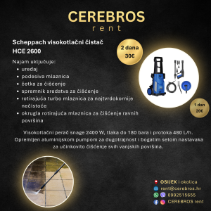 SCHEPPACH HCE 2600   Najam visokotlačnog čistača!