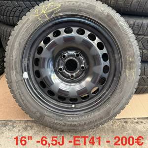 VW SET ČELIČNIH 5X112 16" GUME HANKOOK 205/55R16 / 4 KOMADA