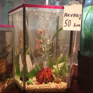 Akvarij šesterokutni, 19 litara