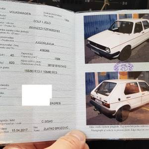 Golf I, dizel, 1.6, 40 kW, TAS, 236.000 km, 2. vlasnik, oldtimer, reg.