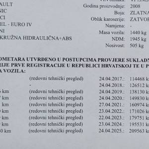 Renault Scenic 1,5 dCI, 1 Vlasnik, Reg.05/2026, ISPIS KM
