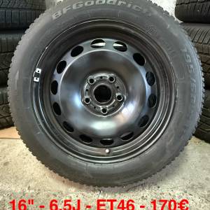 VW SET ČELIČNIH 5X112 16" GUME BFGoodrich 195/60R16 / 4 KOMADA