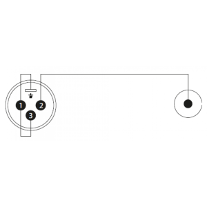 Adam Hall 7868 Adapter XLR ž na RCA m