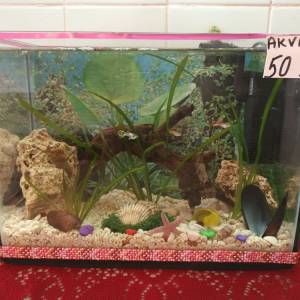 Akvarij 54 litre, sa poklopcem i postoljem