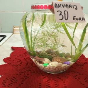 Akvarij 54 litre, sa poklopcem i postoljem