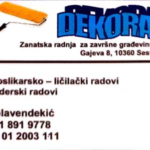 DEKORAL -Usluge farbanja,gletanja,ličenja- KV soboslikar ličilac