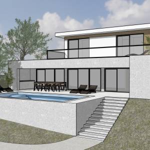 MOTOVUN zemljište sa projektom i dozvolom za dvije vile sa bazenom
