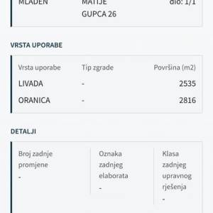 Zemljište Pojatno, uz glavnu cestu