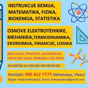 INSTRUKCIJE IZ MATEMATIKE, FIZIKE, KEMIJE, BIOKEMIJE, STATISTIKE, ETH