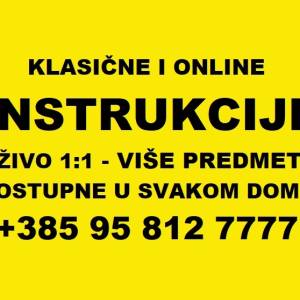 ONLINE INSTRUKCIJE IZ RAZNIH PREDMETA za cijelu Hrvatsku