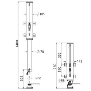 HIDRAULIČNA NOGA DVOSMJERNA