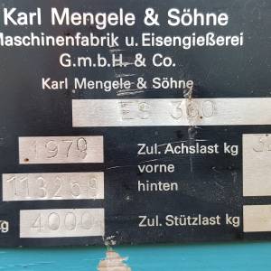 Prikolica za gnoj MENGELE ES 300 V