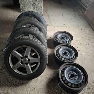 PRODAJEM ALU FELGE SA GUMAMA I 3 ČELICNE FELGE 5X112 15 COLI
