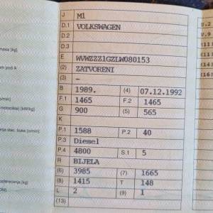 Prodajem Golf 2, Dizel, 1989. god.