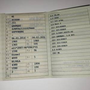 Prodajem NISSAN QASHQAI J11 1,6 dCi 2014 g. 196000 km. 9000 eura