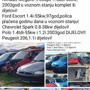 Citroen C3, polo 1.2i, mazda 323f, peugeot 206, chevrolet spark, Ford