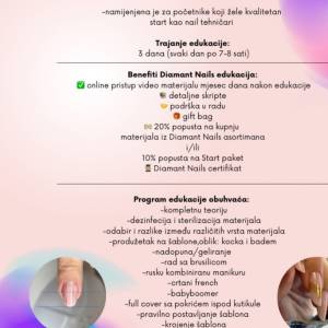 Tecaj iz ugradnju noktiju Basic Tecaj Start UP