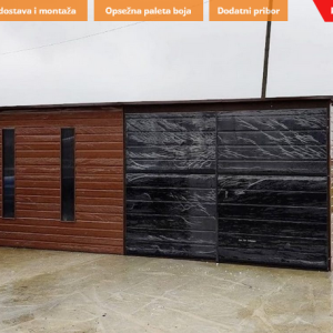 Vrtna kućica 6×6 – tamni zlatni hrast/crna