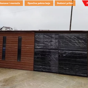 Vrtna kućica 6×6 – tamni zlatni hrast/crna