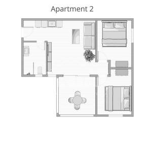 APARTMAN S 2 SPAVAĆE SOBE, 1. RED OD MORA - POGLED NA MORE, VIR