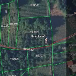 Brdovec - D. Laduč zemljište 2.143m2 i kućica 20m2 s priključcima