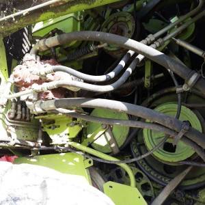 Kombajn Claas Dominator 98 SL Maxi sa Oros kukuruznim adapterom