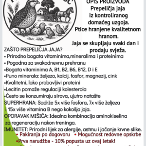 Svježa prepeličja jaja