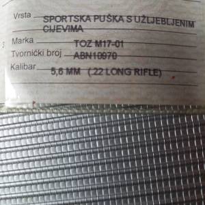 Malokalibarska puška TOZ