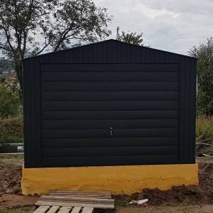 Metalna garaža 3,5x5m -crna mat