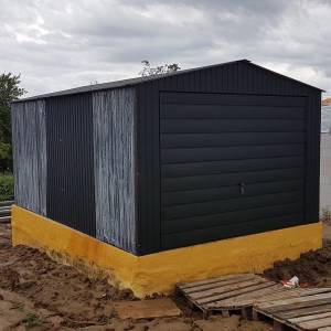 Metalna garaža 3,5x5m -crna mat