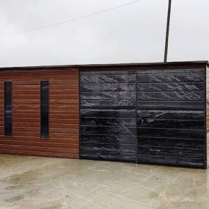 Vrtna kućica 6×6 – tamni zlatni hrast/crna