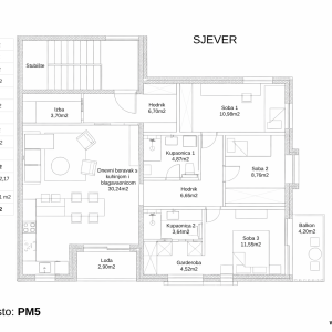 3-soban Stan 95m2, lođa i balkon - K2S2, novogradnja u Sesvetama, Jelk