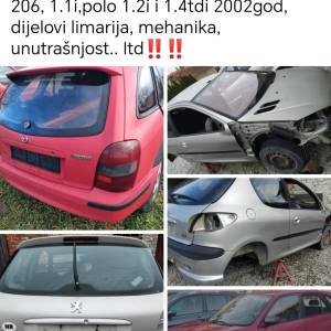Chevrolet Spark, mazda 323f, peugeot 206 i 807,polo 1.2i i 1.4tdi,ž